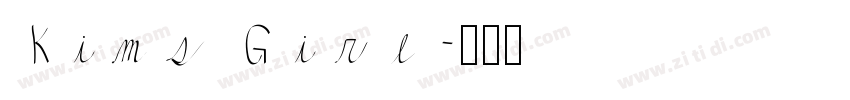 Kims Girl字体转换